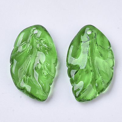 Transparent Spray Painted Glass Pendants X1-GLAA-T013-02-C05-1