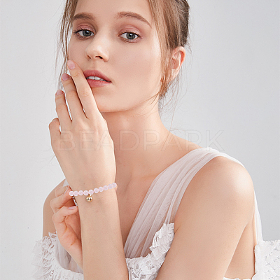 120Pcs Natural Rose Quartz Beads G-PA0001-04A-1