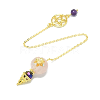 Round Resin Dowsing Pendulum Big Pendants G-C117-01G-07-1