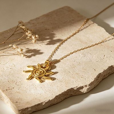 304 Stainless Steel Pendant Necklaces for Women WGFC427-03-1