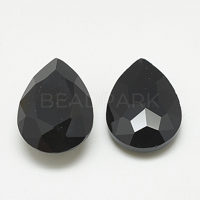 Pointed Back Glass Rhinestone Cabochons RGLA-T081-10x14mm-02-1