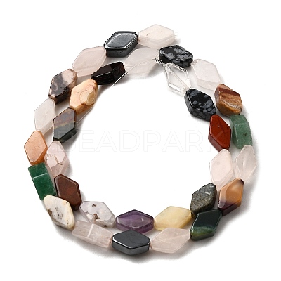Natural & Synthetic Mixed Gemstone Beads Strands G-A279-B02-01-1
