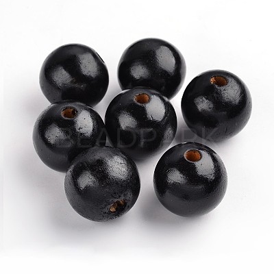 Natural Wood Beads TB30MMY-2-1