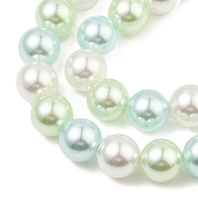 Baking Paint Pearlized Glass Pearl Round Bead Strands PEAR-H019-02C-08-1