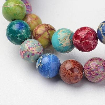 Natural Imperial Jasper Beads Strands G-I122-6mm-14-1
