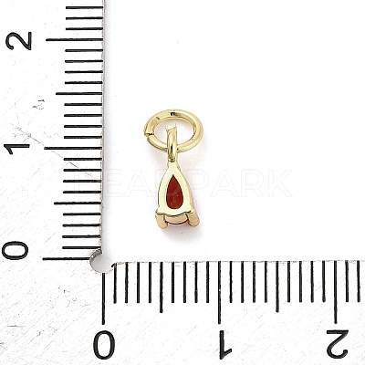Brass Micro Pave Cubic Zirconia Charms KK-H527-13G-01-1