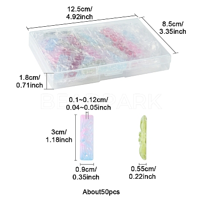 50Pcs Baking Paint Glass Pendants GLAA-FS0001-91-1