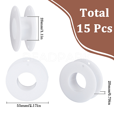 15Pcs Plastic Spools TOOL-SC0001-57-1