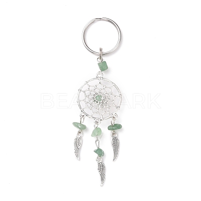 Natural Chip Green Aventurine Keychain KEYC-JKC00119-04-1