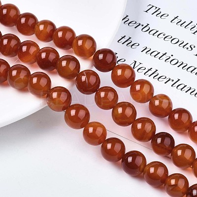 Natural Carnelian Beads Strands G-S259-32-12mm-1