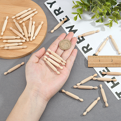 Mini Wooden Rolling Pin DJEW-OC0001-14-1