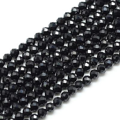 Natural Black Spinel Beads Strands G-S152-01-2mm-1