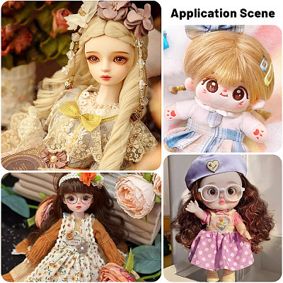 4Pcs 4 Colors PP Doll Wig Long Curly Hair DIY-GL0006-20C-1