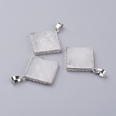 Natural Quartz Crystal Pendants X-G-E442-02W-1