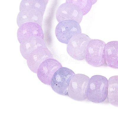 Ombre Effect Dyed Glass Beads Strands X-GLAA-Q106-05A-A11-1