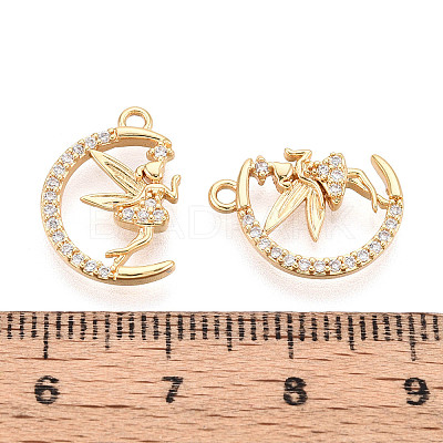 Brass Micro Pave Cubic Zirconia Pendants KK-N263-113G-1