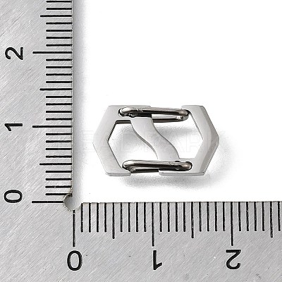 304 Stainless Steel Keychain Clasp Findings STAS-U051-01B-P-1