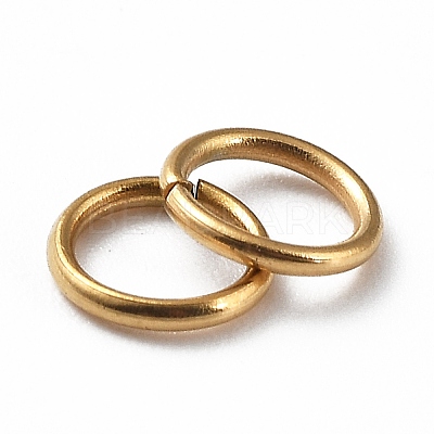 Ion Plating(IP) 304 Stainless Steel Open Jump Rings STAS-R060-5x0.7-G-1