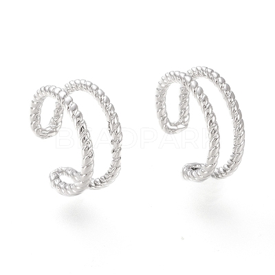 Brass Cuff Earrings EJEW-I249-18P-1