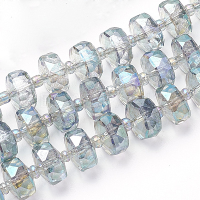 Electroplat Glass Beads Strands EGLA-Q092-8mm-D08-1