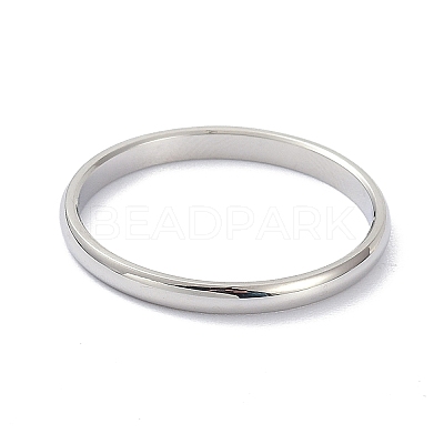Non-Tarnish 2mm Polished Plain Dome Finger Ring for Girl Women RJEW-C012-05F-P-1