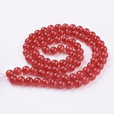 Crackle Glass Beads Strands X-CCG-Q001-10mm-13-1