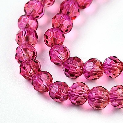 Baking Paint Transparent Glass Beads Strands DGLA-A035-T4mm-A03-1