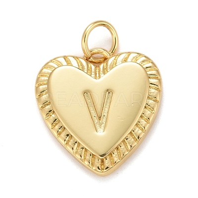 Rack Plating Real 18K Gold Plated Brass Pendants KK-E260-01G-V-1