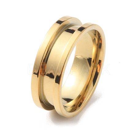 201 Stainless Steel Grooved Finger Ring RJEW-WH0004-32E-G-1
