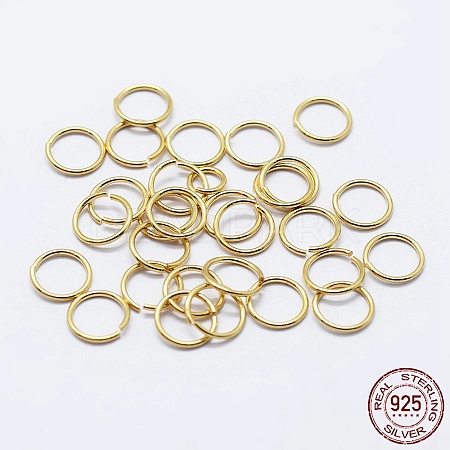 925 Sterling Silver Open Jump Rings STER-F036-02G-1x4mm-1