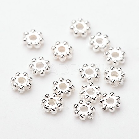 ABS Electroplated Snowflake Plastic Spacer Beads KY-I002-01B-1