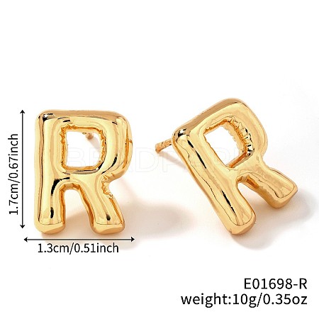 Brass Stud Earrings UV9543-18-1