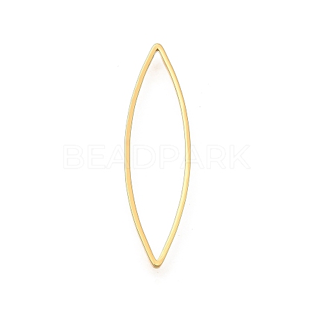 Brass Open Back Bezel Link Rings KK-B152-08B-G-1