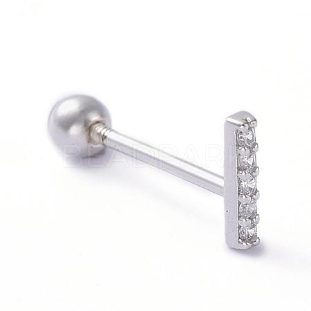 925 Sterling Silver Ear Fake Plugs STER-I018-13P-I-1