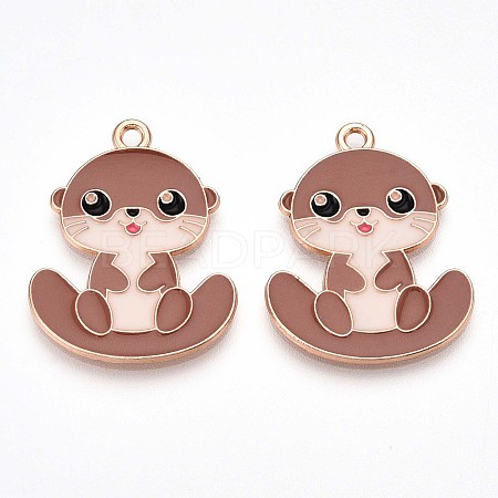 Alloy Enamel Pendants ENAM-T022-02D-02-1