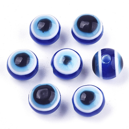 Evil Eye Resin Beads X-RESI-R140-8mm-01-1