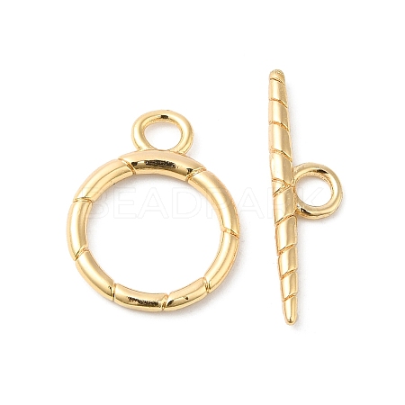 Brass Toggle Clasps KK-P234-80G-1