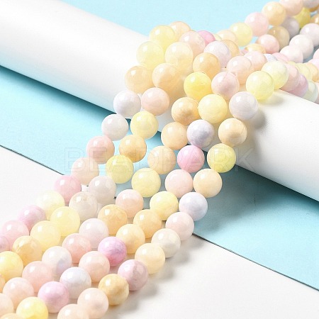 Natural Green Jade Beads Strands X-G-G757-03-8mm-1
