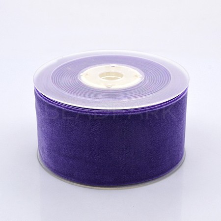 Polyester Velvet Ribbon for Gift Packing and Festival Decoration SRIB-M001-50mm-465-1