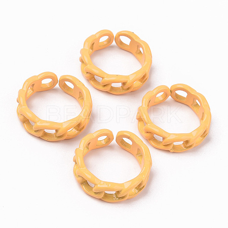 Spray Painted Alloy Cuff Rings RJEW-T011-29A-RS-1