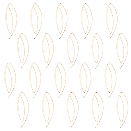 20Pcs Brass Spiral Oval Dangle Earrings EJEW-BC0001-11-1