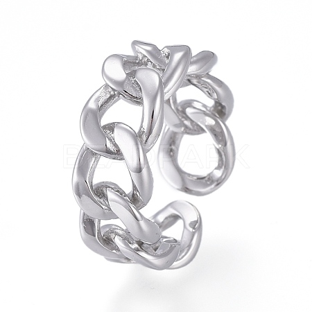 Brass Cuff Rings RJEW-K232-19P-1