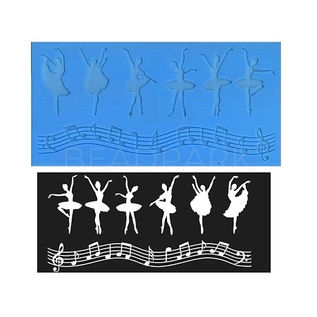 Music Note & Ballet Dancer Food Grade Silicone Mat Moulds MUSI-PW0003-02-1