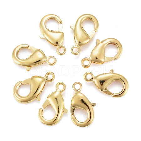 Brass Lobster Claw Clasps KK-902-G01-NF-1