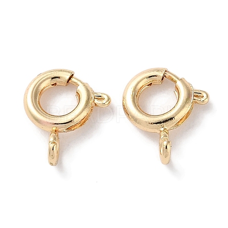 Rack Plating Brass Spring Ring Clasps KK-F090-22LG-1