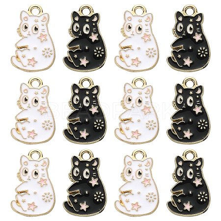 20Pcs 2 Styles Alloy Enamel Pendants ENAM-CJ0003-57-1