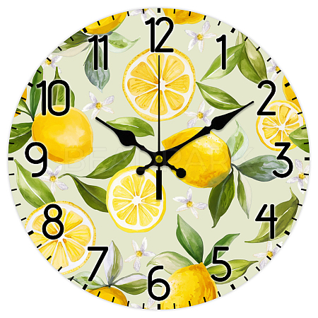 MDF Printed Wall Clock HJEW-WH0058-010-1