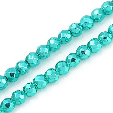 Baking Paint Electroplated Synthetic Non-magnetic Hematite Beads Strands G-H072-A01-01J-1
