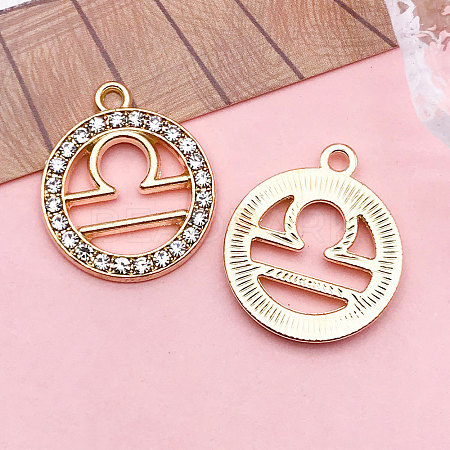 Zinc Alloy Crystal Rhinestone Pendants WGC2D94-07-1