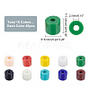  450Pcs 10 Colors Opaque Glass Bugle Beads SEED-NB0001-66-2